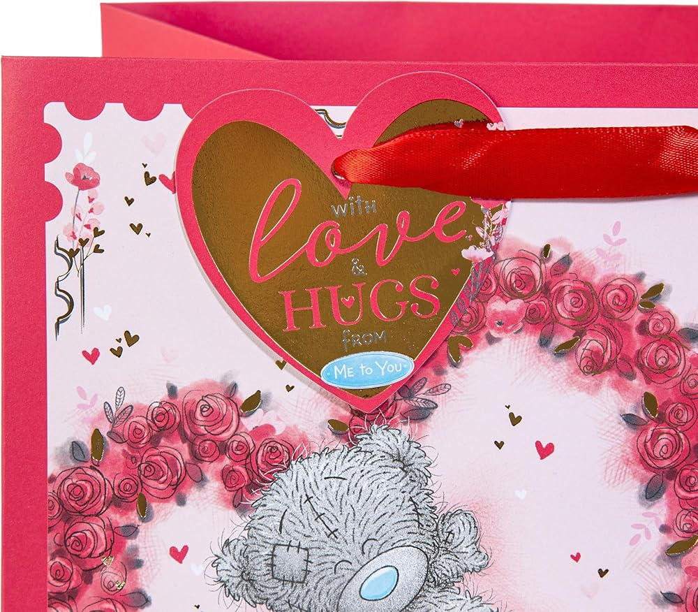 Bear In Heart Shape Me to You Tatty Teddy Valentine's Day Gift Bag Medium Size {DC}