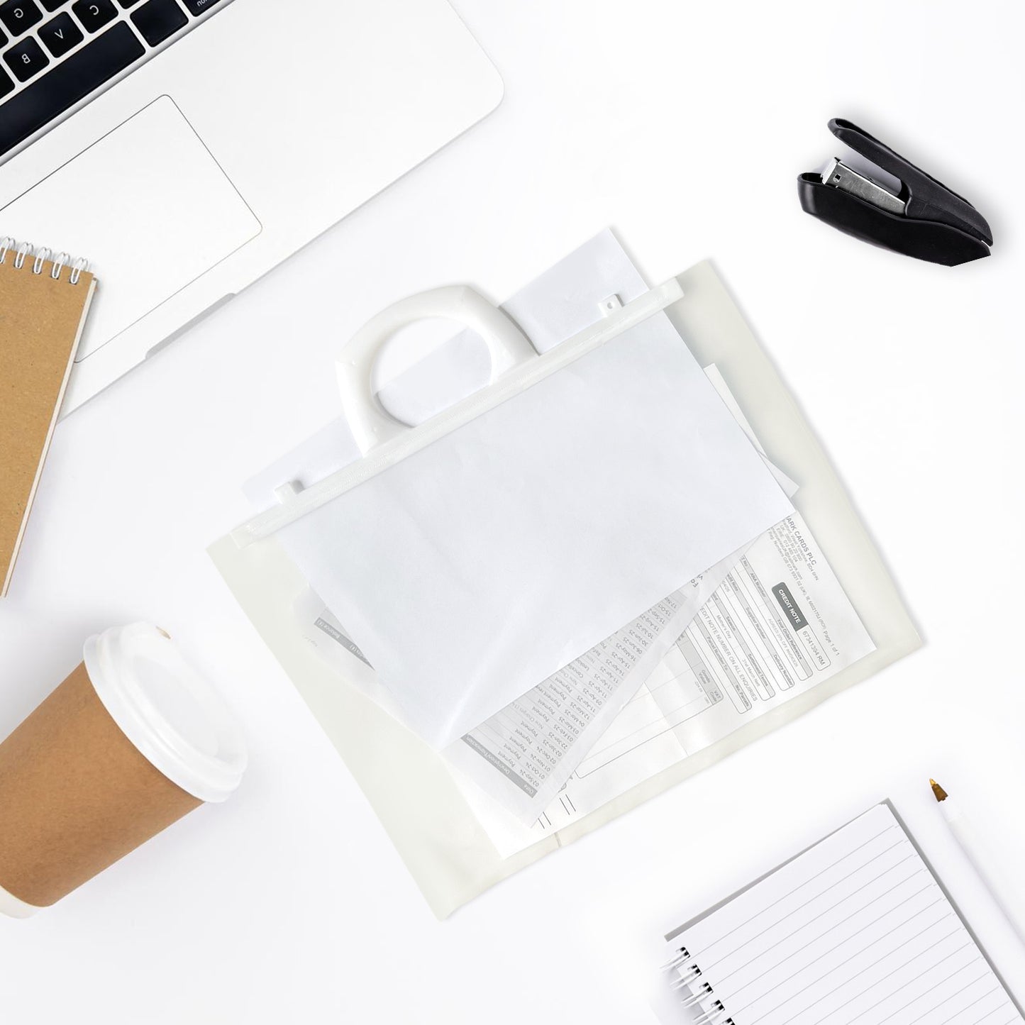 A4+ Clear Carry Folder – 180 Micron Poly Wallet with Handle & Clip Lock for Documents and Artwork