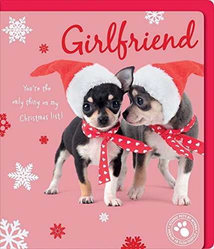 Girlfriend Cute Studio Pets Merry Christmas Greeting Card Xmas Love Gift 