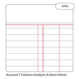 Rhino A4 32 Page Analysis Ruling Bookkeeping Book