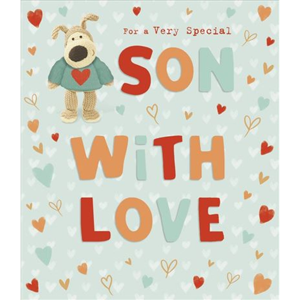 Boofle Stood Wearing Jumper Son Valentine's Day Card 
