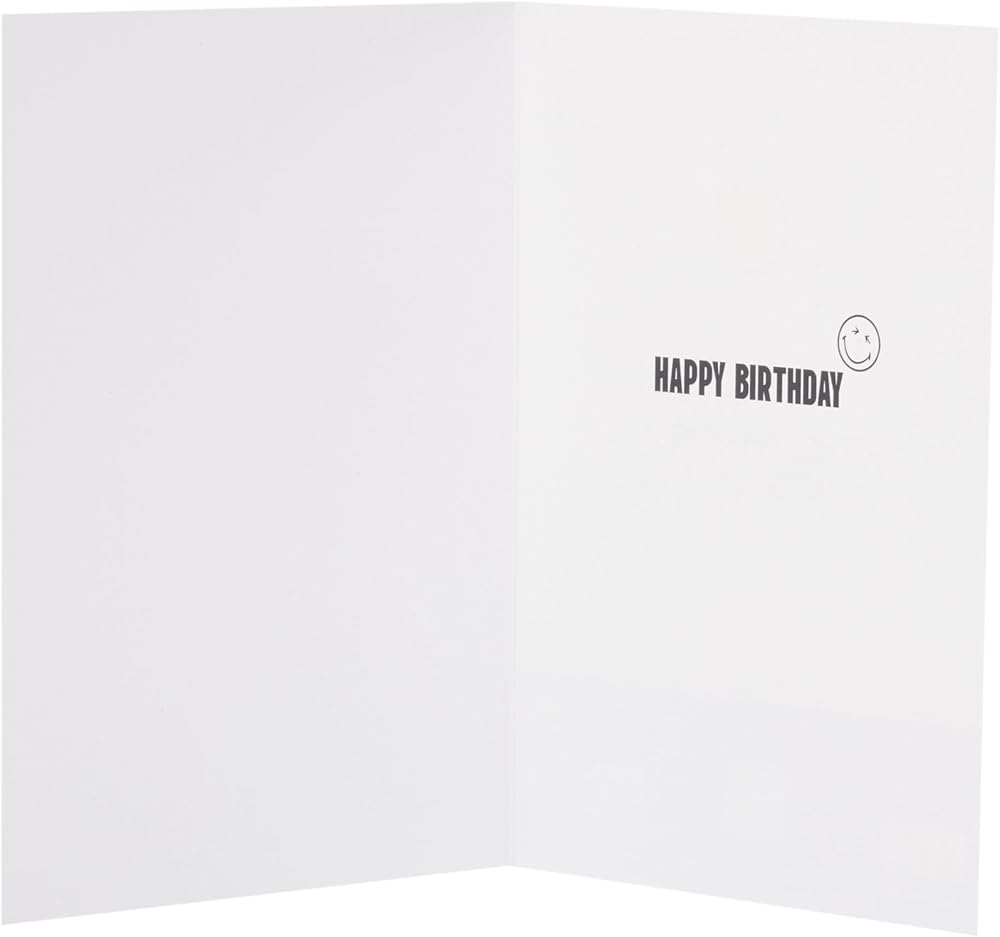 14th Birthday Card Smiley Silver Foil Design 