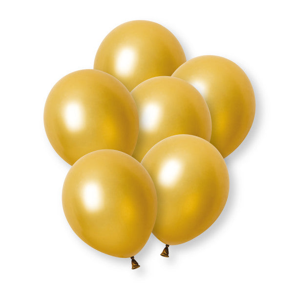 Pack of 8 Dark Gold Pearl Premium 12" Latex Balloons