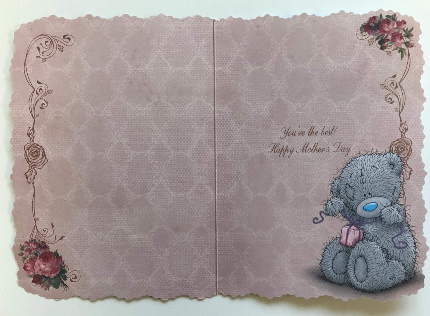 Love You Mum Sweet Me to You Bear With Umbrella Mother's Day Die Cut Card New 
