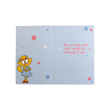 Pink Birthday Card for a Smart Birthday Girl Witty Words Card