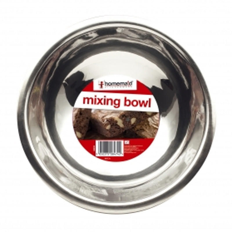 HOMEMAID SILVER METAL 10" WIDE MIXING BOWL CP250P {DC}