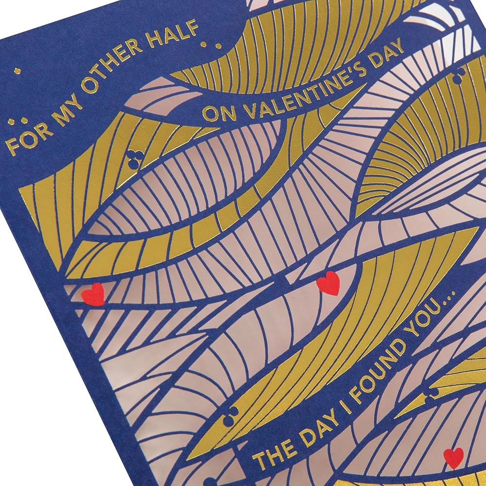 Abstract Sea Design Better Half Valentine's Day Card