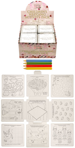 Wedding Childrens Activity Pack / Crayons Drawing Colouring Book Travel Games
