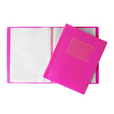 A5 Pink Flexible Cover 20 Pocket Display Book