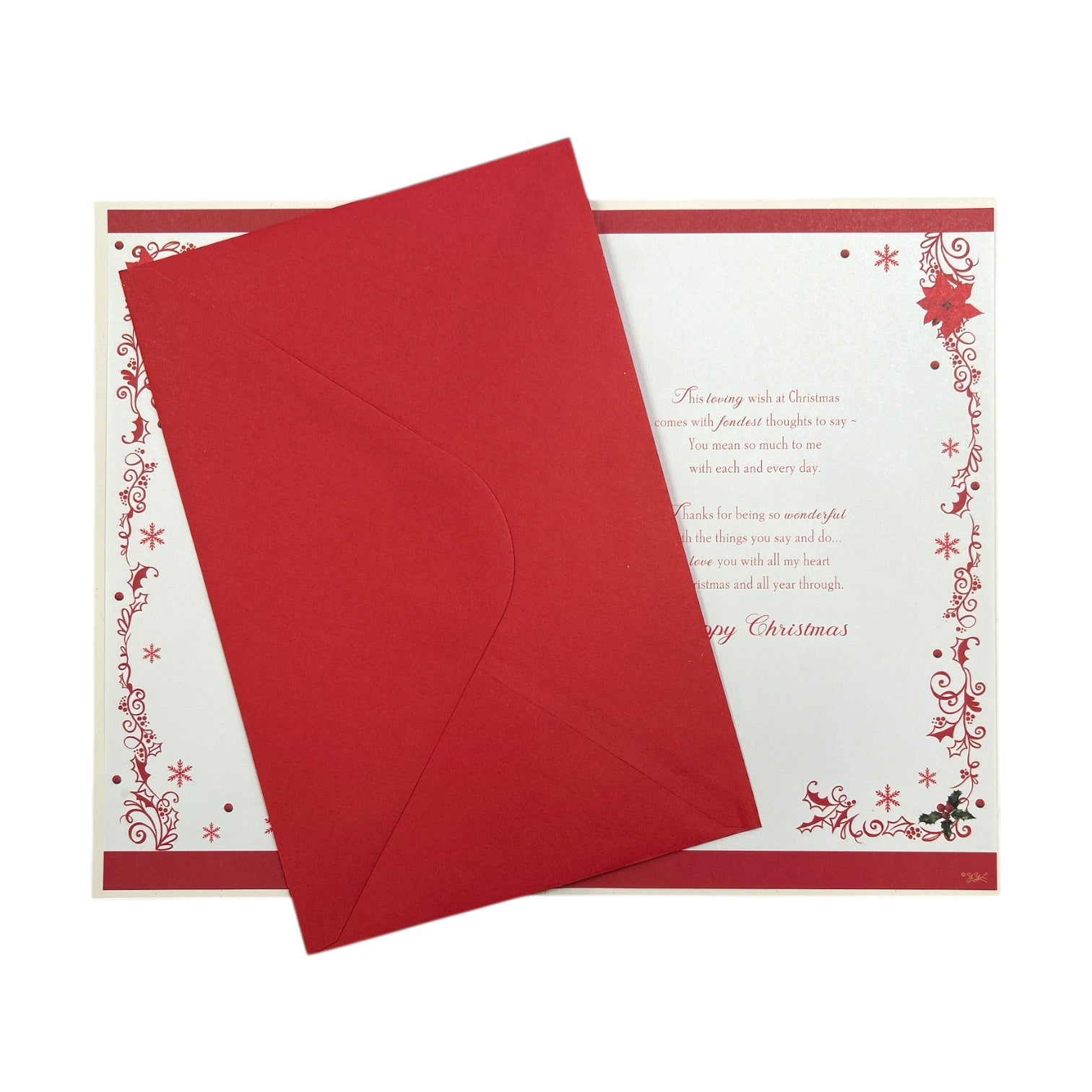 With Heartfelt Love to My Wife Christmas Card