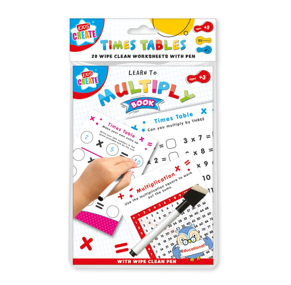 A5 20 Sheets Wipe Clean Multiply Book With Pen {DC}