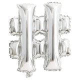 Silver Letter # Shaped Foil Balloon 14"