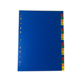 A4 20 Part Polypropylene Dividers with Reinforced Index Cover