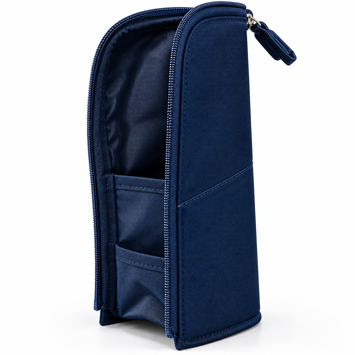 Blue Standing Zip Pencil Case 19.5 x 5 x 9cm
