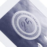 Classic Text Based Design 25 Years Silver Anniversary Card