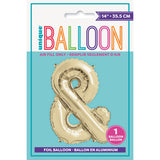 Gold Letter & Shaped Foil Balloon 14"