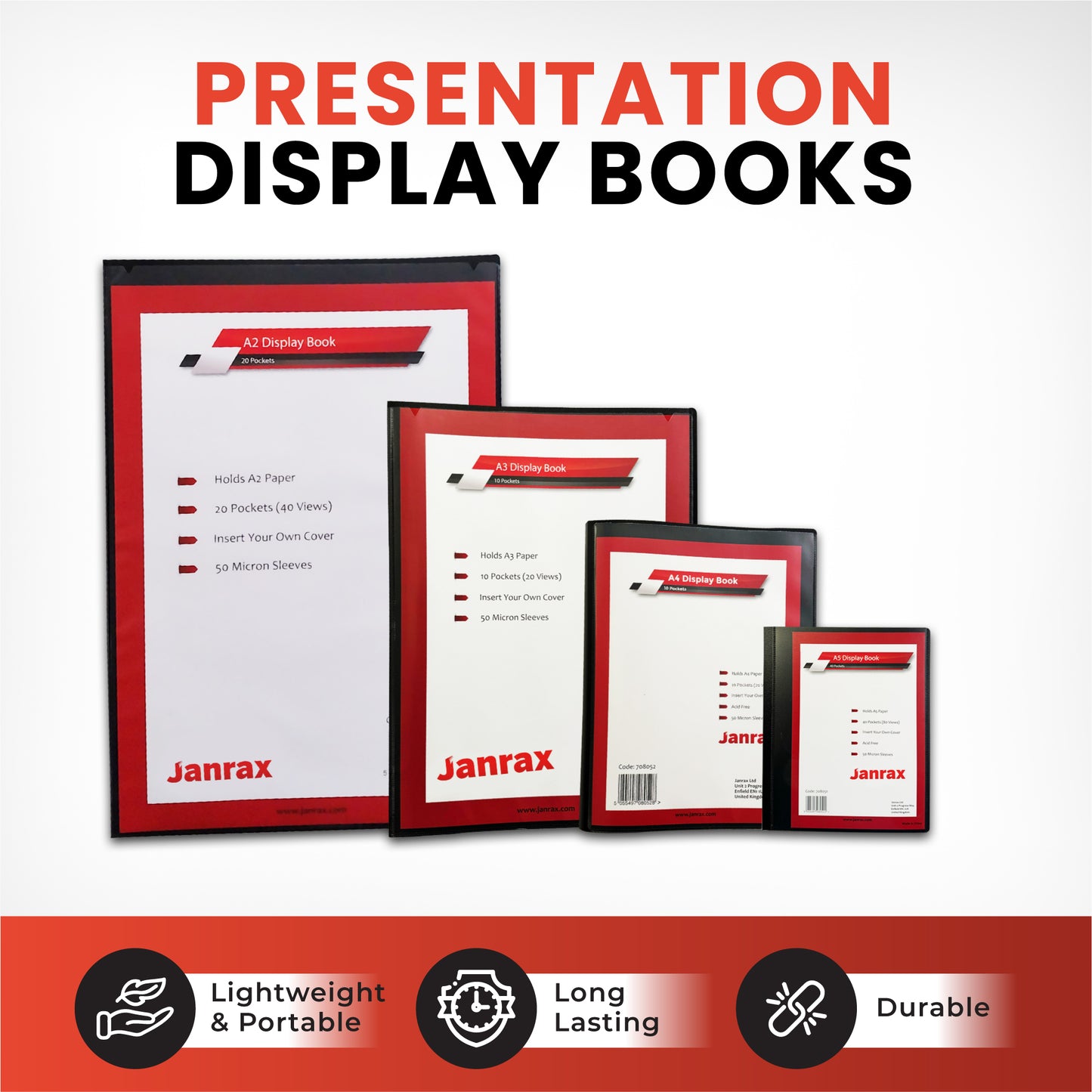A5 Presentation Display Book 20 Pockets (40 Views) by Janrax