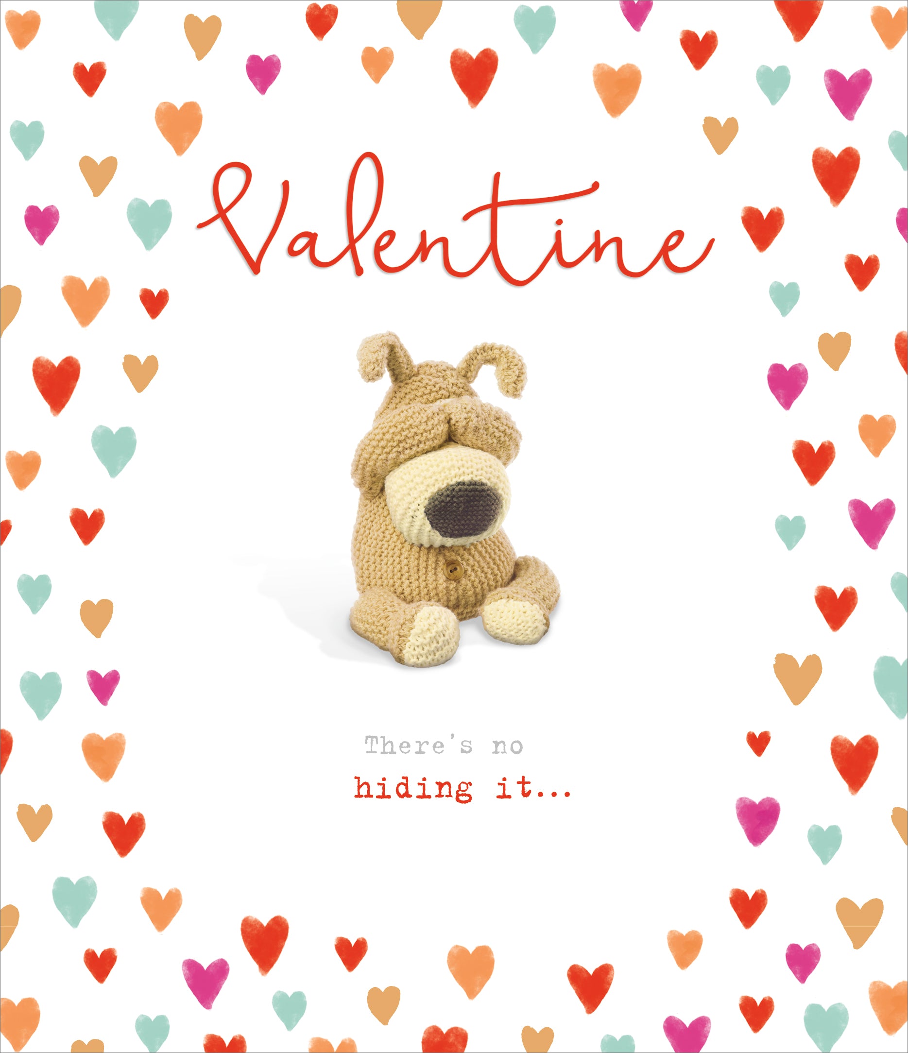 Boofle Sat Covering Eyes Valentine's Day Card 