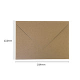 Pack of 50 Eco Kraft Recycled 110gsm 133x184mm Gummed Envelopes