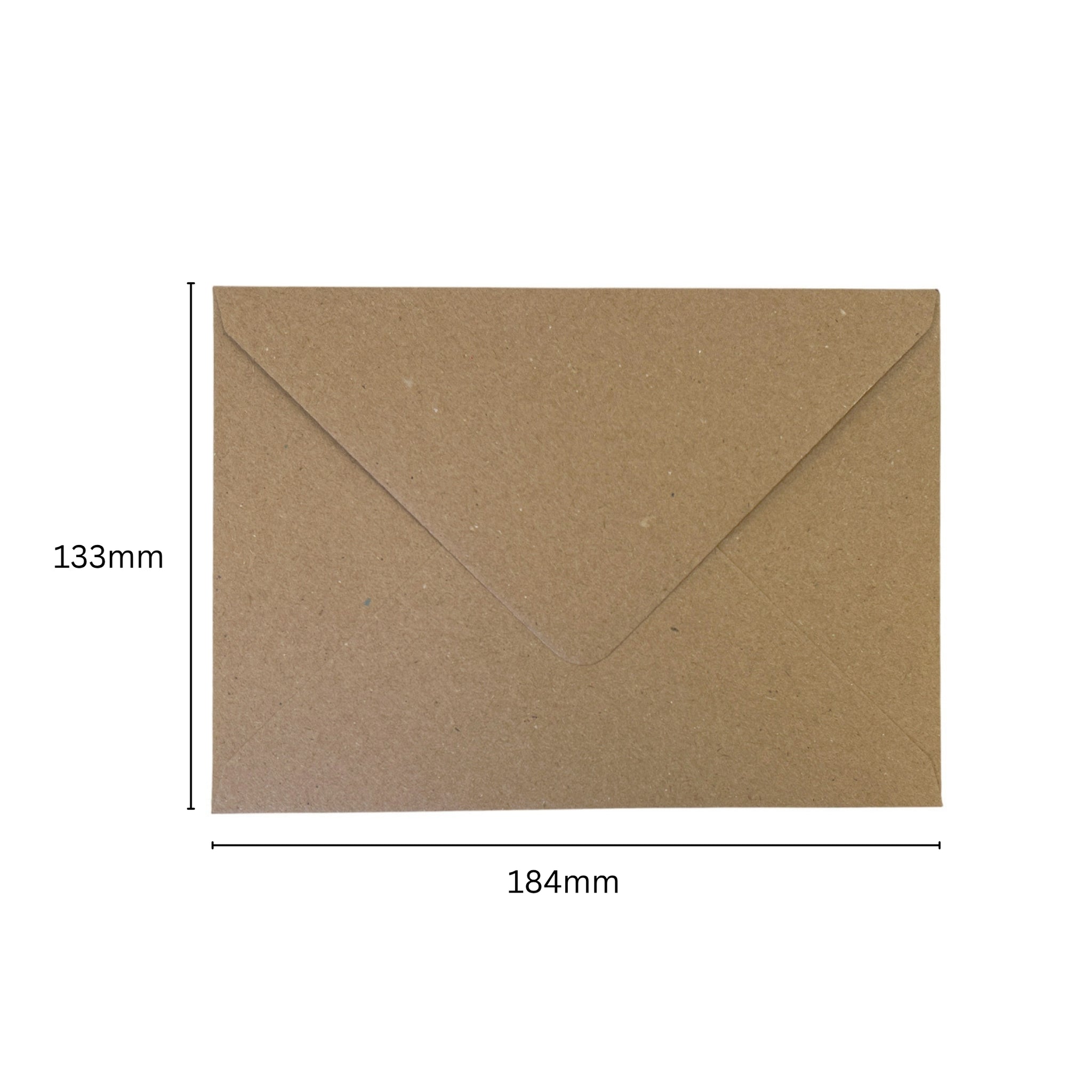 Pack of 50 Eco Kraft Recycled 110gsm 133x184mm Gummed Envelopes