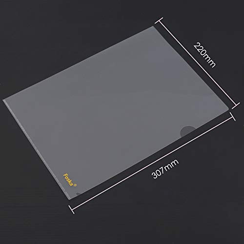 Pack of 12 A4 Open Top and Side L Folders Sleeves
