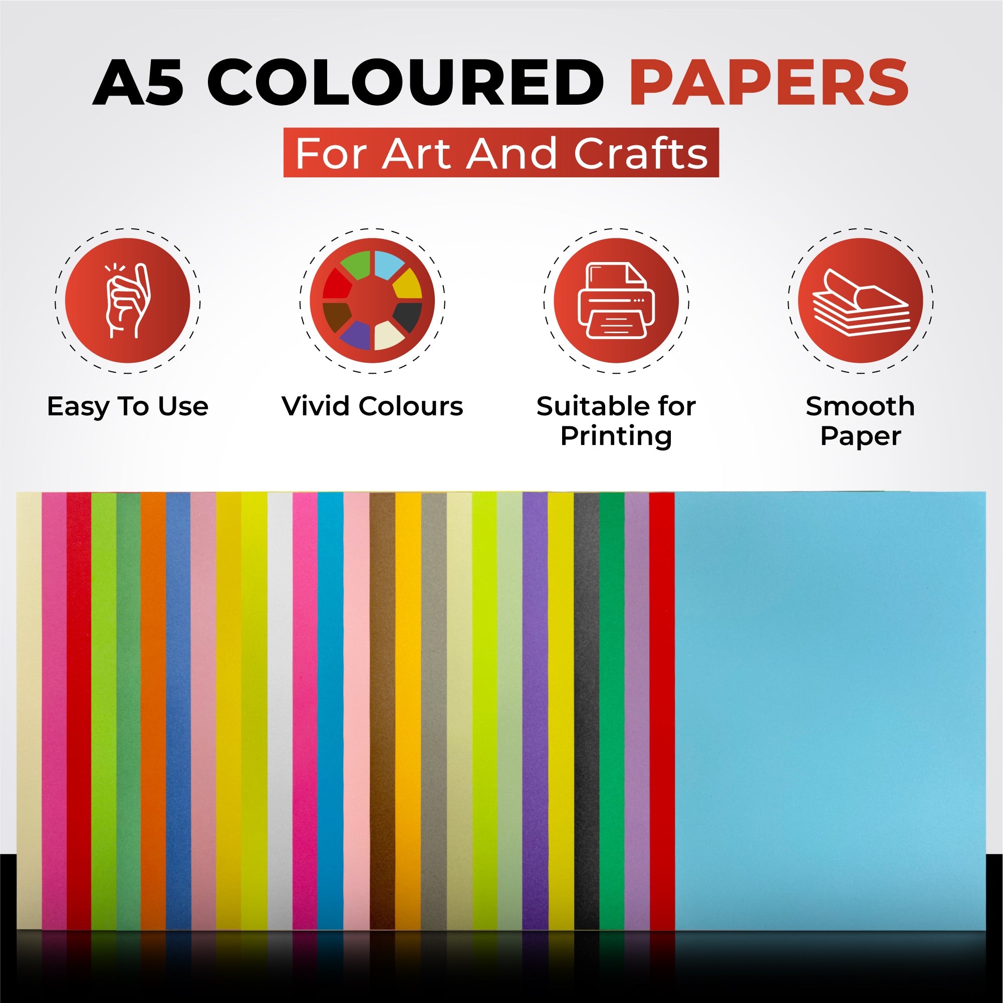 Pack of 100 A5 Ivory Coloured Paper 75gsm Sheets