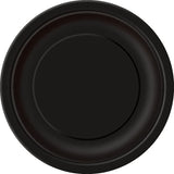 Pack of 16 Midnight Black Solid 9 inch Dinner Plates