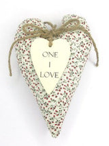 Sentiments Hanging Heart Cushion One I Love