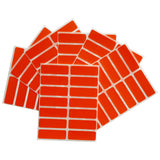 Pack of 98 Orange 12x38mm Rectangular Labels - Adhesive Stickers