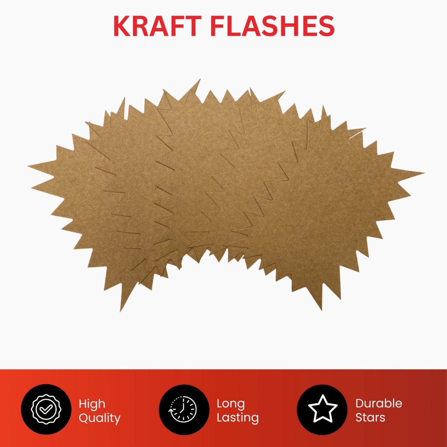 Pack of 20 Brown Kraft Flashes 200 x 150mm