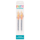 Pack of 2 Silver Prismatic Ice Fountains