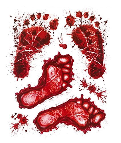 Halloween Blood Deco Feet Window Stickers {DC}