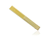 Ivory Fabric Hand Held Bamboo Wooden Fan