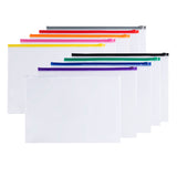 Pack of 12 A6 Clear Zippy Bags with Pink Zip
