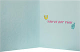 Neon Colour Design 'Icons' Contemporary Good Luck Card