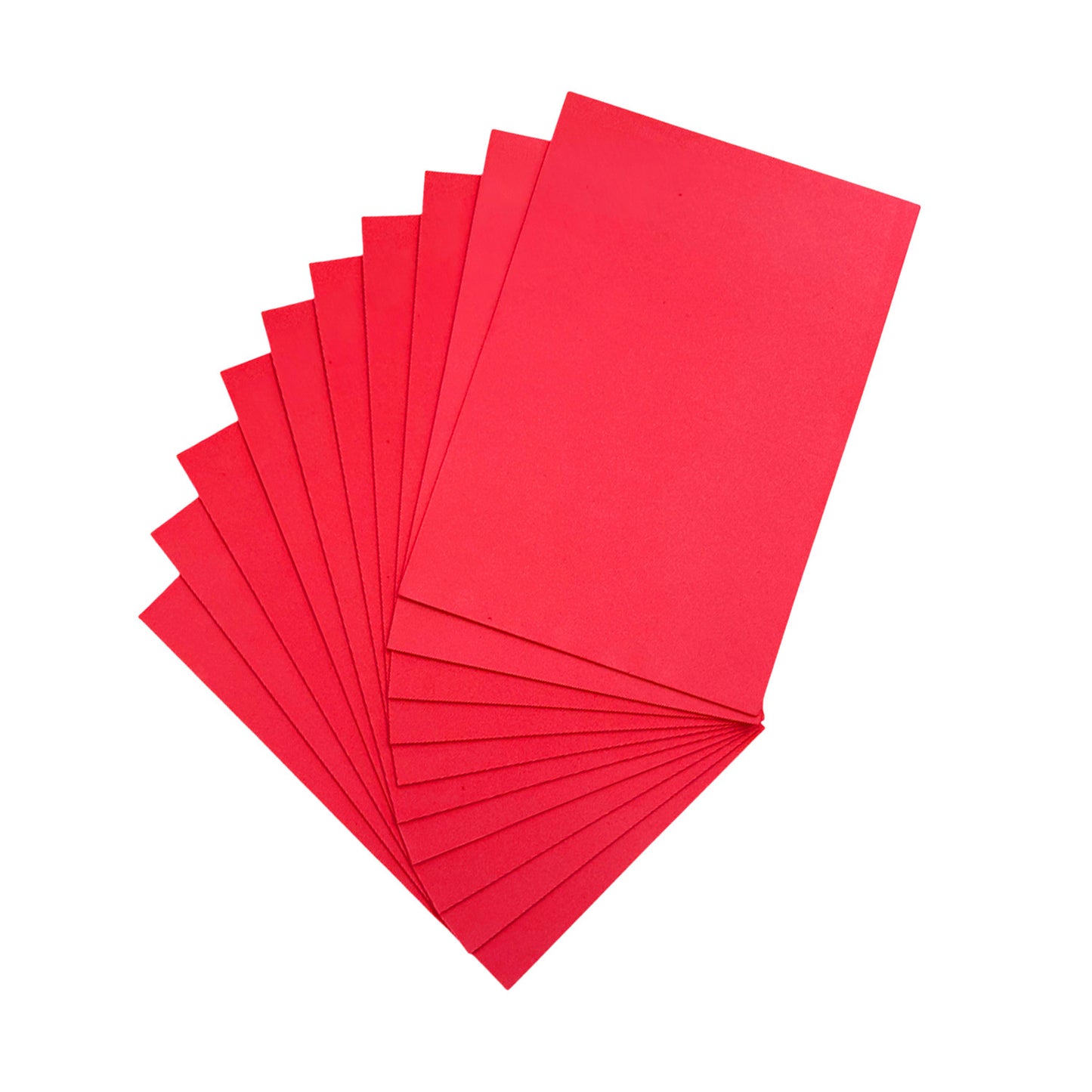 Pack of 10 A5 Red Coloured EVA Foam Sheets