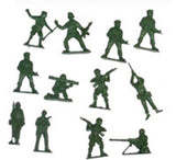 Bag of 50 Traditional Green Plastic Toy Soldiers for Army Military War Games