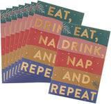 Box of 8 Eat, Drink & Repeat Foiled RSPCA Charity Christmas Cards