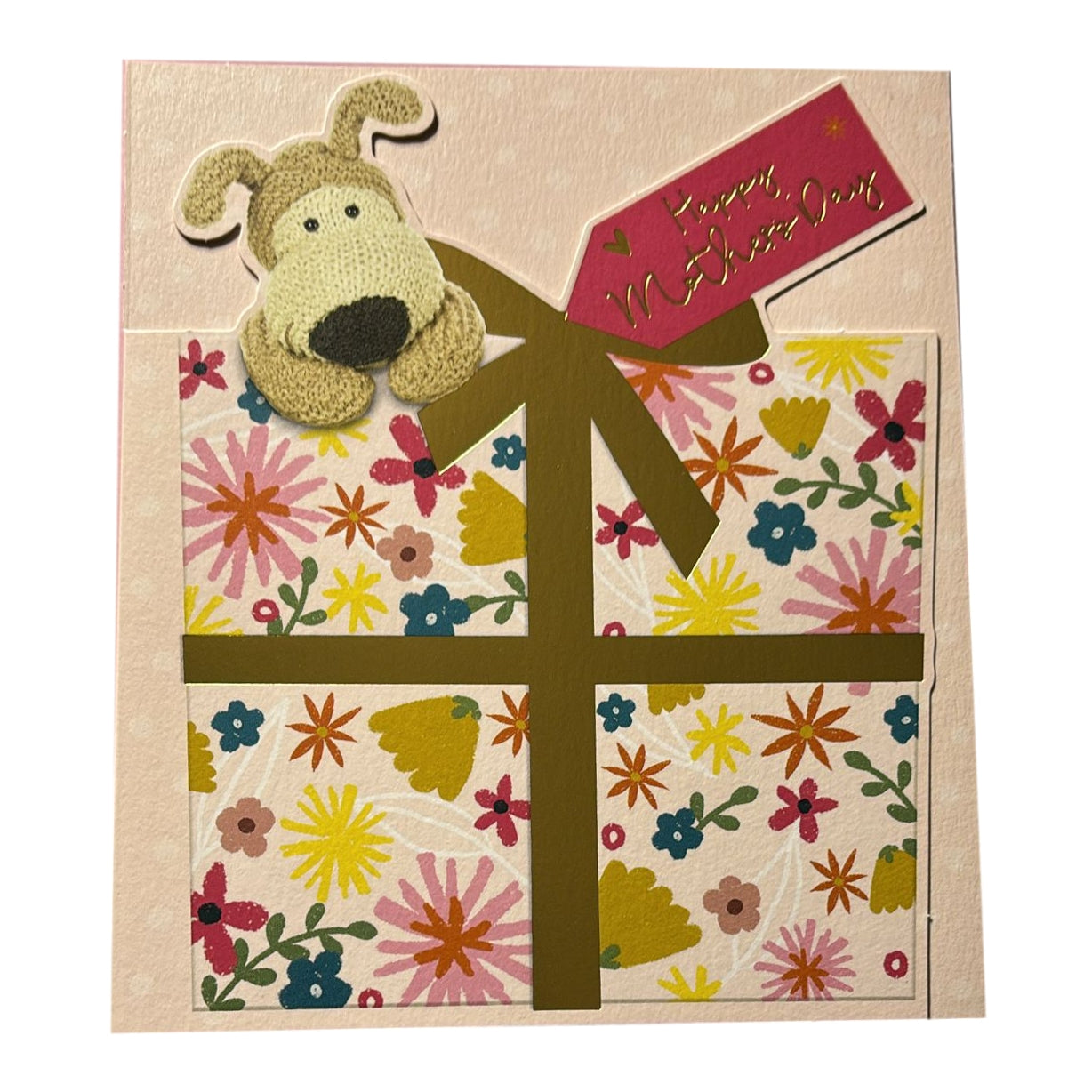 Floral Gift Box Boofle Cut Out Design Mother's Day Card 