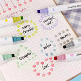Pack of 6 Dual Tip Stamp Markers
