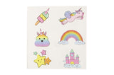 6 Pieces Unicorn Tattoos