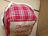 Door Stop Red Square - 'Home Sweet Home