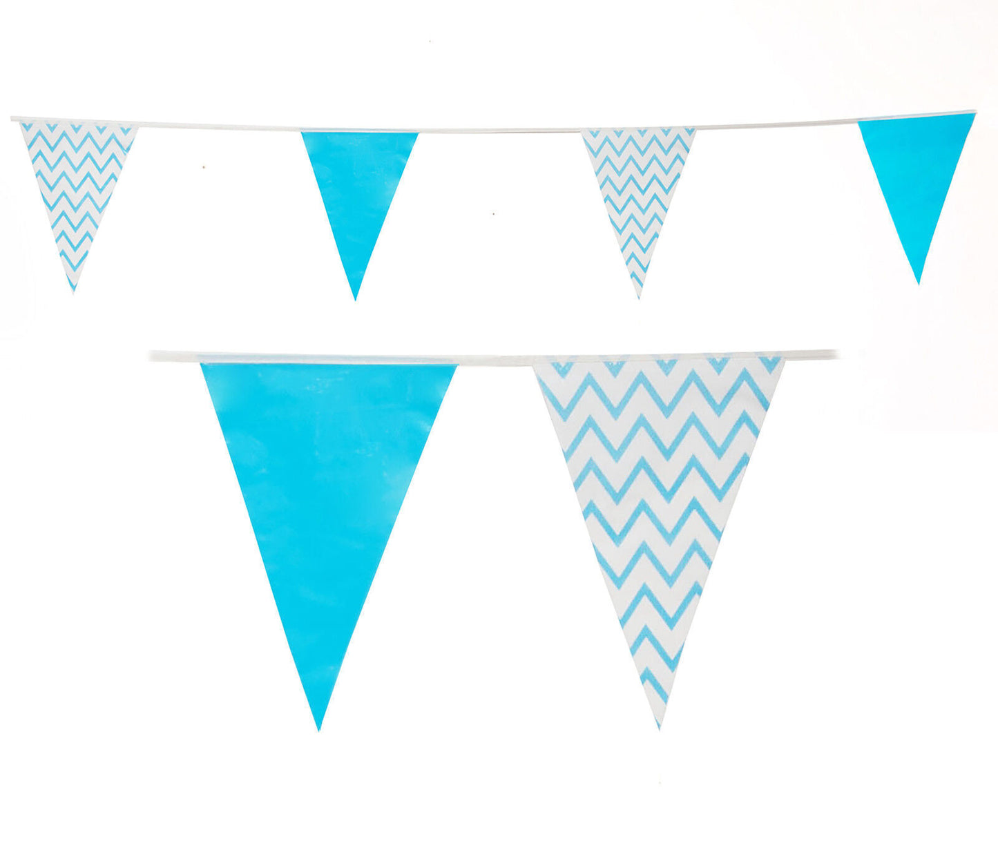 C1012 Blue and White Pattern Bunting 10m with 20 Pennants