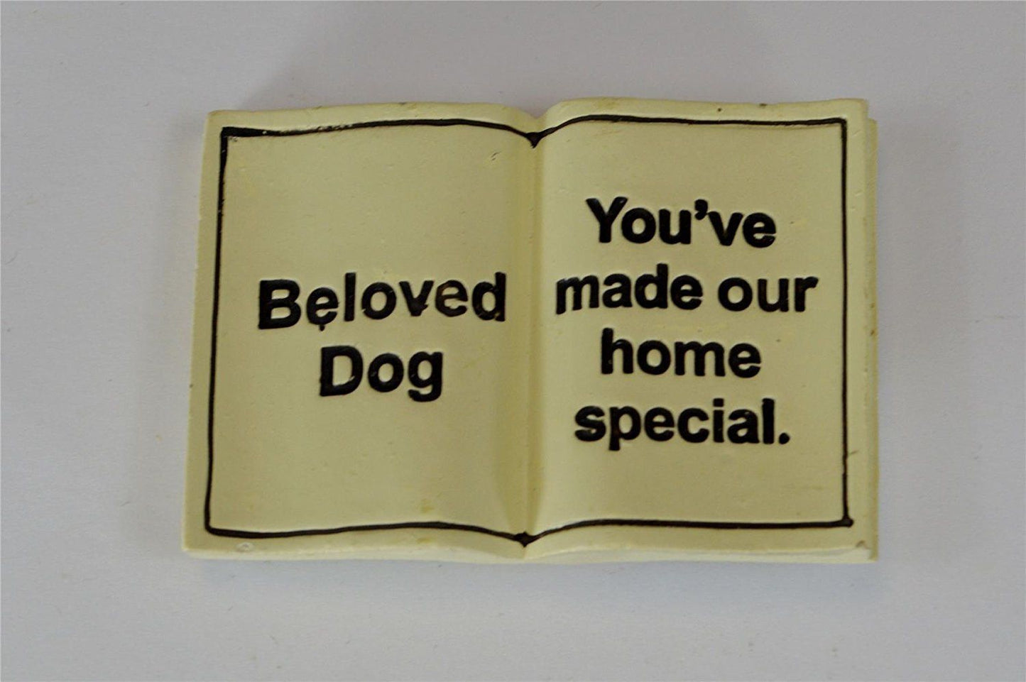 Beloved Dog Memorial Stone - Grave Book Marker - "Beloved Dog"