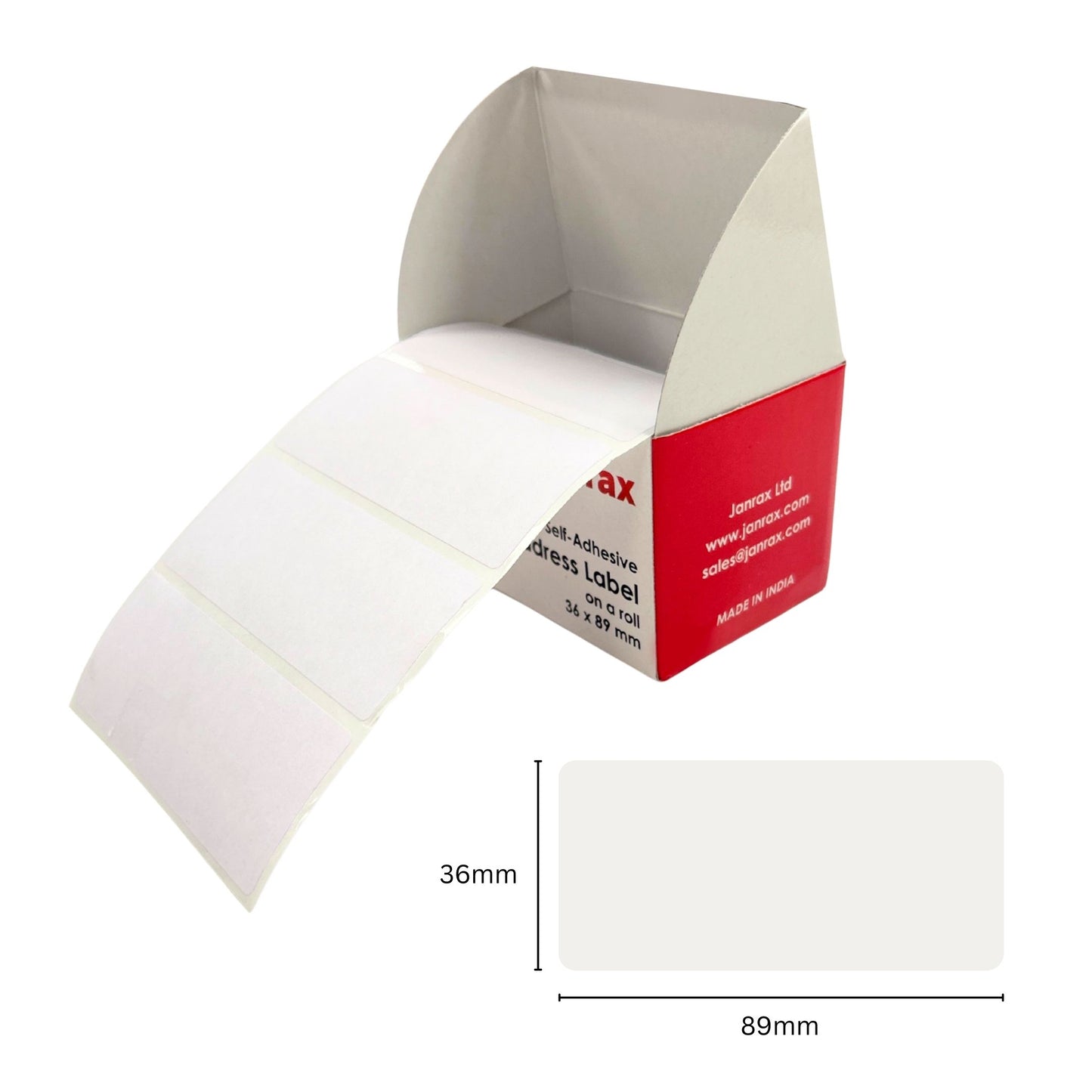 Roll of 250 Self Adhesive Address Labels 36x89mm