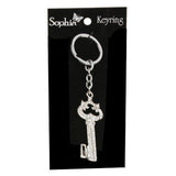 Female Keyring Gift For Her - Key with Clear Crystals SP595
