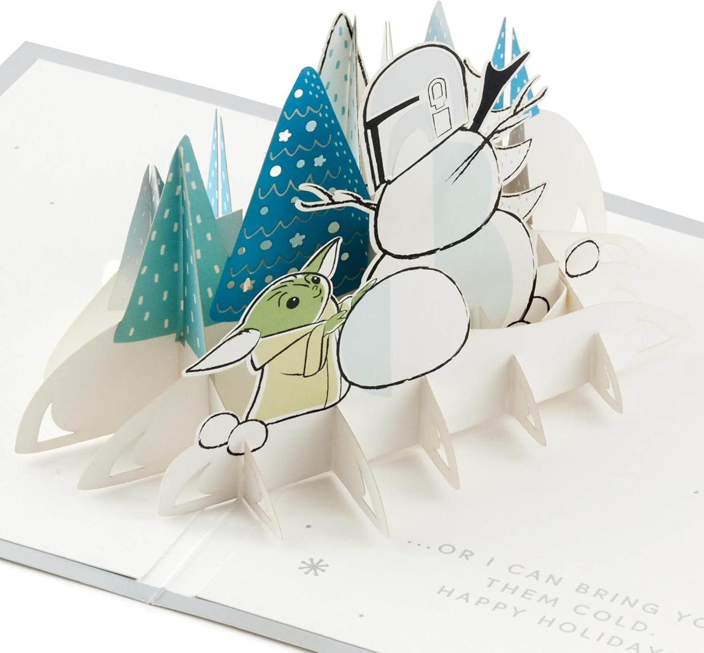 The Mandalorian and Grogu Design 3D and Pop Up Christmas Card {DC}