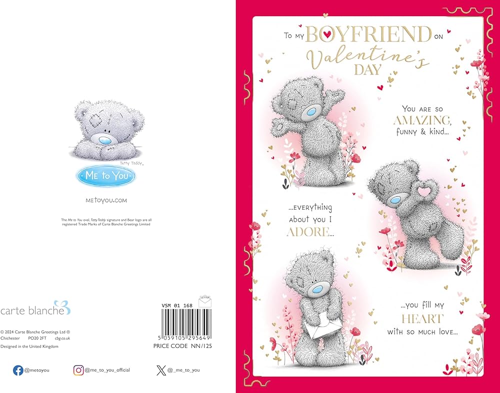 Bear Storyboard Boyfriend Valentine's Day Card