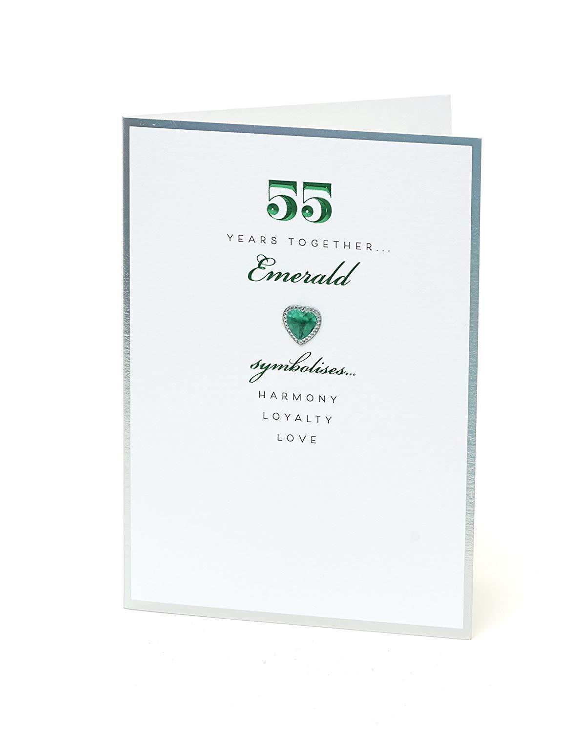 55th Anniversary Card Emerald 55 Years Together