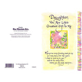 Daughter You Are Lifes Greatest Gift Sentimental Verses Keepsake Greeting Card